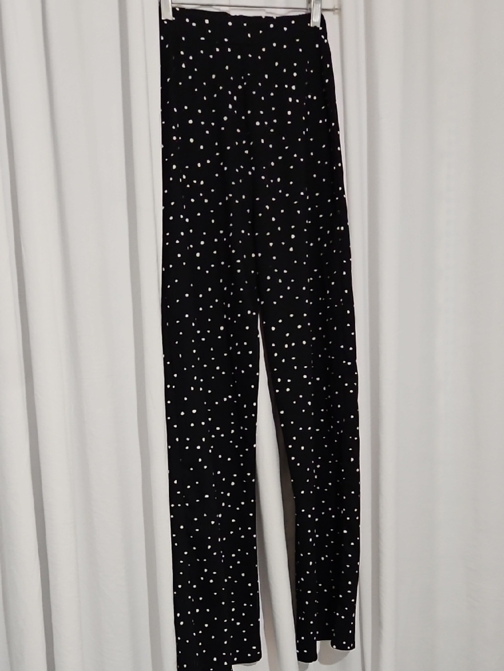 3 For $13.00! Stradivarius Black Wide-Leg Polka Dot Pants - Size XS